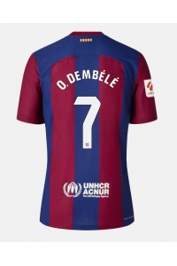 Barcelona Ousmane Dembele #7 Fotballdrakt Hjemme Klær 2023-24 Korte ermer